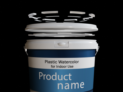Bucket paint plastic High quality 3D 模型