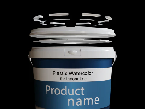 Bucket paint plastic High quality 3D Model