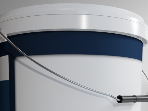 Bucket paint plastic High quality 3D 模型