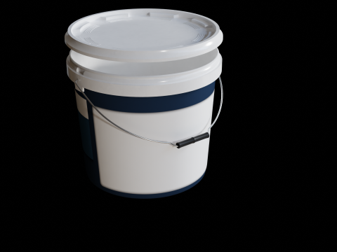 Bucket paint plastic High quality 3D 模型