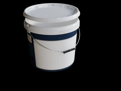 Bucket paint plastic High quality 3D Model