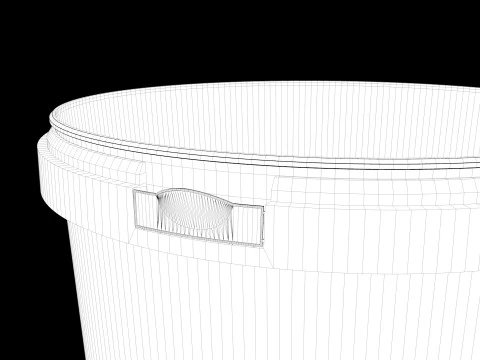 Bucket paint plastic High quality 3D Model