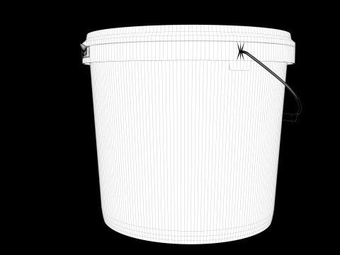 Bucket paint plastic High quality 3D Model