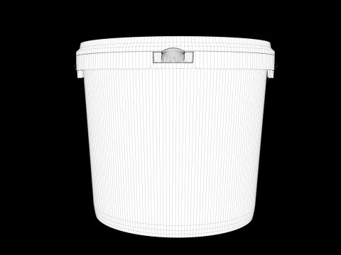 Bucket paint plastic High quality 3D Model