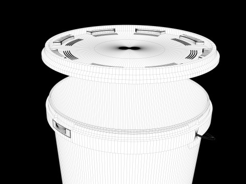Bucket paint plastic High quality 3D 模型