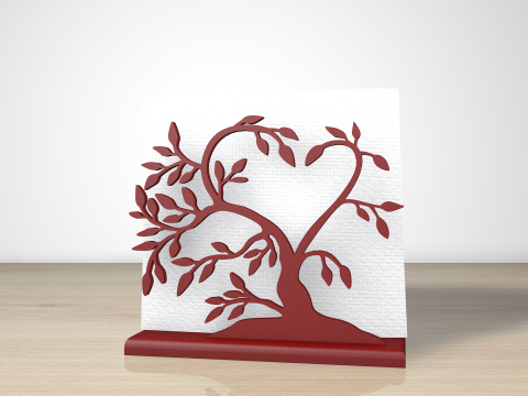 Elegant Olive Tree Napkin Holder Customizable 3D Printed Table Dcor for Restaurants Hotels 3D Print Model