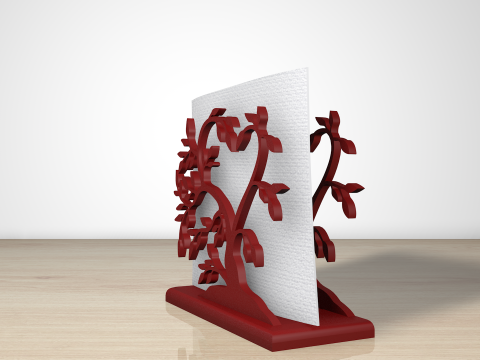 Elegant Olive Tree Napkin Holder Customizable 3D Printed Table Dcor for Restaurants Hotels 3D Print Model