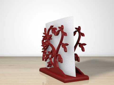 Elegant Olive Tree Napkin Holder Customizable 3D Printed Table Dcor for Restaurants Hotels 3D Print Model