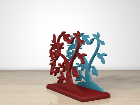 Elegant Olive Tree Napkin Holder Customizable 3D Printed Table Dcor for Restaurants Hotels 3D Print Model