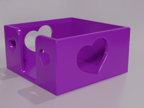 Hold Note Organizer with Heart Cutouts 3D Принт Модель