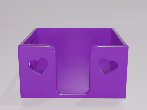 Hold Note Organizer with Heart Cutouts 3D 프린트 모델