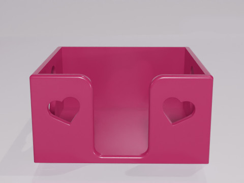 Hold Note Organizer with Heart Cutouts 3D 프린트 모델