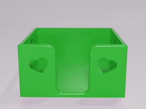 Hold Note Organizer with Heart Cutouts 3D 프린트 모델