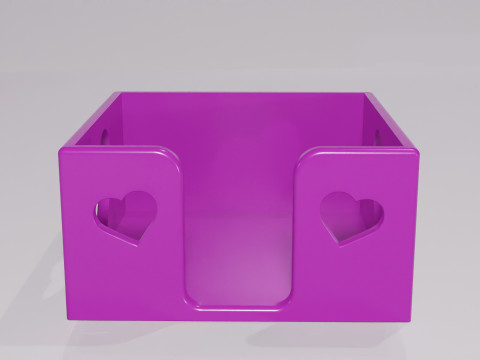 Hold Note Organizer with Heart Cutouts 3D 프린트 모델