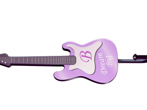 Guitar Hanger 3D Printable Wall Hook with Custom Design 3D 3D 打印模型