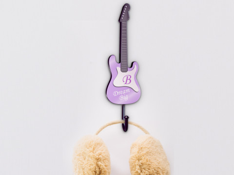 Guitar Hanger 3D Printable Wall Hook with Custom Design 3D 3D 打印模型