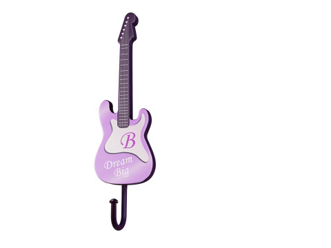 Guitar Hanger 3D Printable Wall Hook with Custom Design 3D 3D 打印模型
