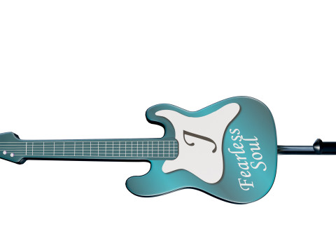 Guitar Hanger 3D Printable Wall Hook with Custom Design 3D 3D 打印模型