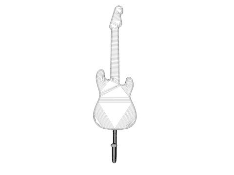 Guitar Hanger 3D Printable Wall Hook with Custom Design 3D 3D 打印模型