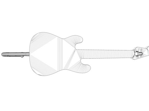 Guitar Hanger 3D Printable Wall Hook with Custom Design 3D 3D 打印模型