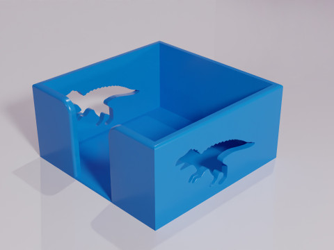 Dinosaur-Themed Hold Note Organizer 3D print model 3D Принт Модель