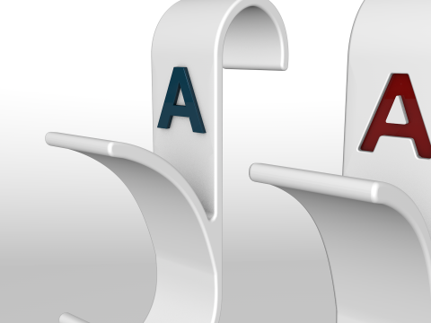 Letter A 3D Printed Towel Hook Wall Hanger 3D Print Model