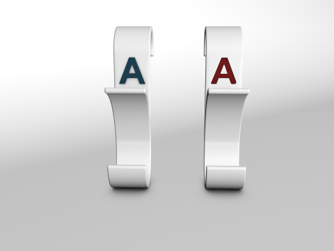 Letter A 3D Printed Towel Hook Wall Hanger 3D Print Model