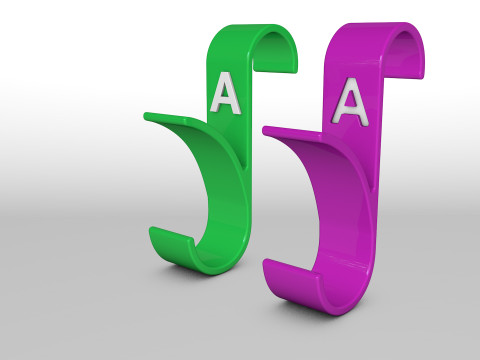 Letter A 3D Printed Towel Hook Wall Hanger 3D Print Model
