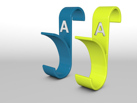 Letter A 3D Printed Towel Hook Wall Hanger 3D Print Model