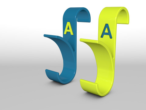 Letter A 3D Printed Towel Hook Wall Hanger 3D Print Model