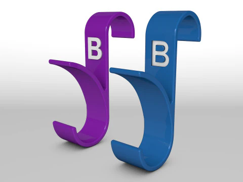 Hanger Bathroom 3D print model letter B 3D print model 3D Print Model