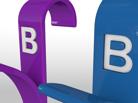 Hanger Bathroom 3D print model letter B 3D print model 3D Принт Модель