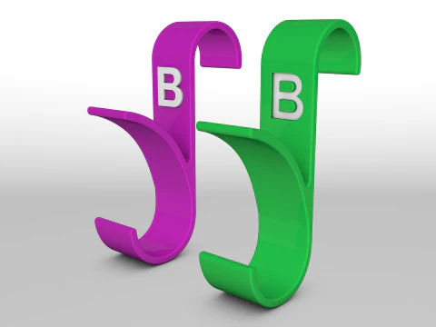 Hanger Bathroom 3D print model letter B 3D print model 3D Print Model