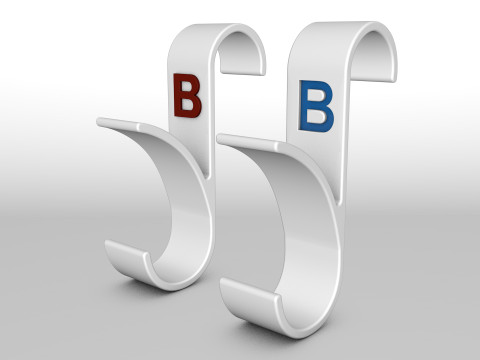 Hanger Bathroom 3D print model letter B 3D print model 3D Принт Модель