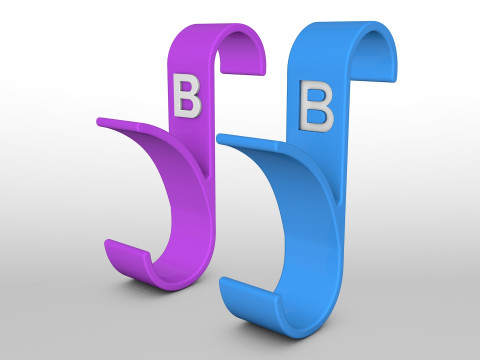 Hanger Bathroom 3D print model letter B 3D print model 3D Принт Модель