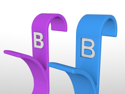 Hanger Bathroom 3D print model letter B 3D print model 3D Принт Модель