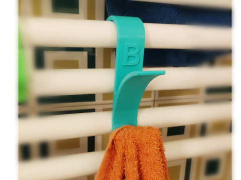Hanger Bathroom 3D print model letter B 3D print model Modelo de impresión 3D