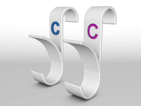 Hanger Bathroom 3D print model letter C 3D print model 3D Принт Модель