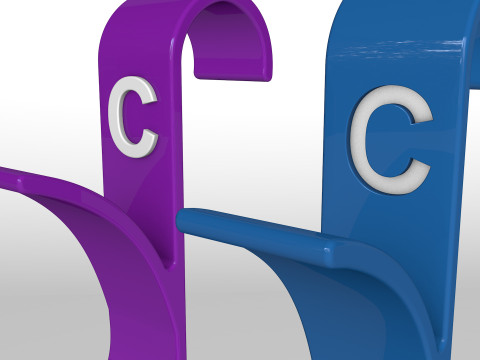 Hanger Bathroom 3D print model letter C 3D print model 3D Print Model