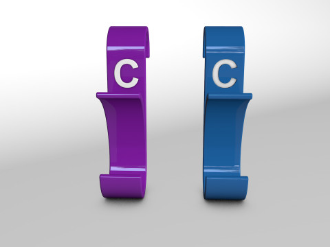 Hanger Bathroom 3D print model letter C 3D print model 3D Print Model
