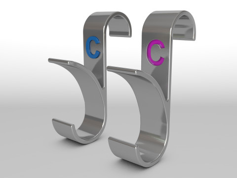 Hanger Bathroom 3D print model letter C 3D print model 3D Print Model