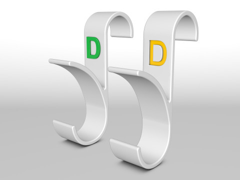 Hanger Bathroom 3D print model letter D 3D print model 3D Принт Модель