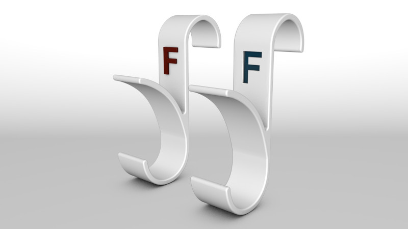 Hanger Bathroom 3D print model letter F 3D print model 3D Принт Модель .c4d .max .obj .3ds .fbx .stl .blend