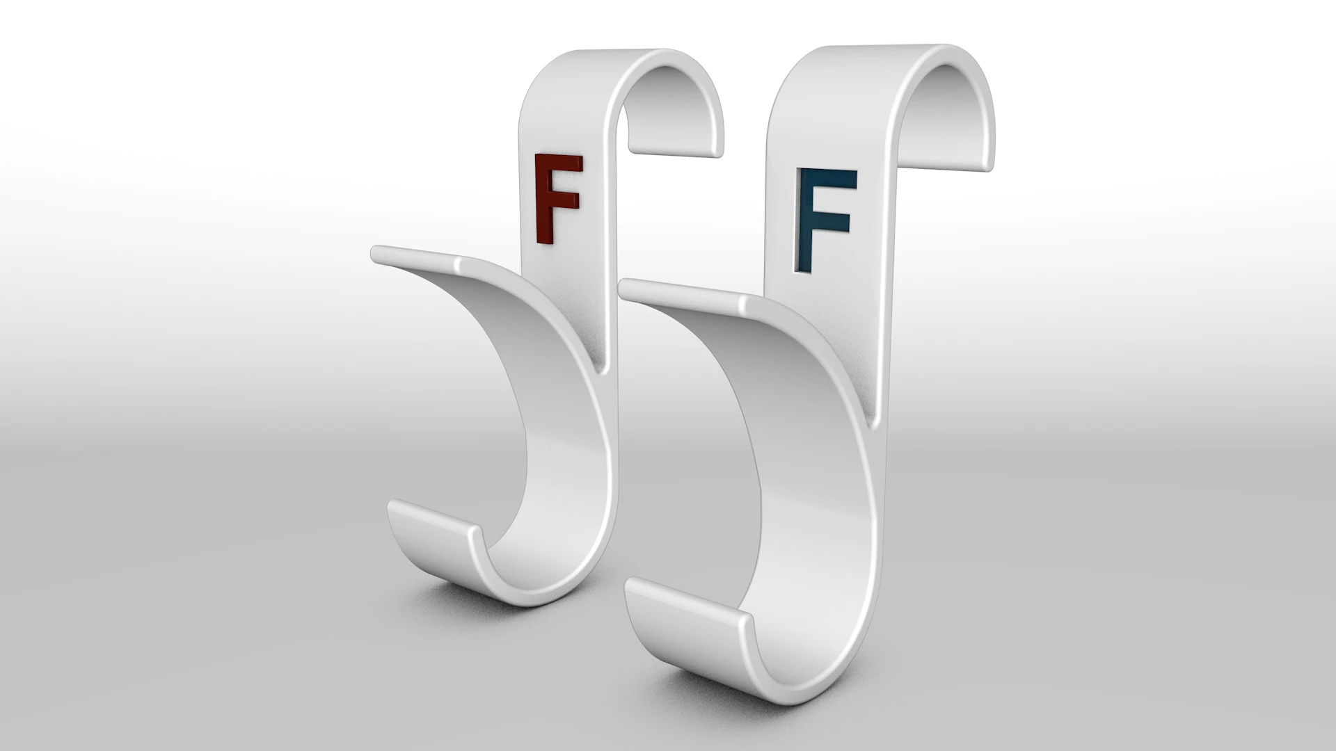 Hanger Bathroom 3D print model letter F 3D print model 3D Print Model .c4d .max .obj .3ds .fbx .stl .blend 