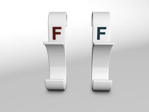 Hanger Bathroom 3D print model letter F 3D print model 3D Print Model