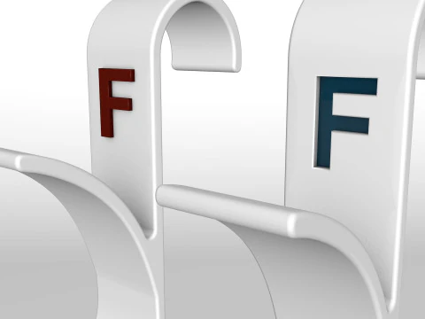 Hanger Bathroom 3D print model letter F 3D print model 3D Print Model
