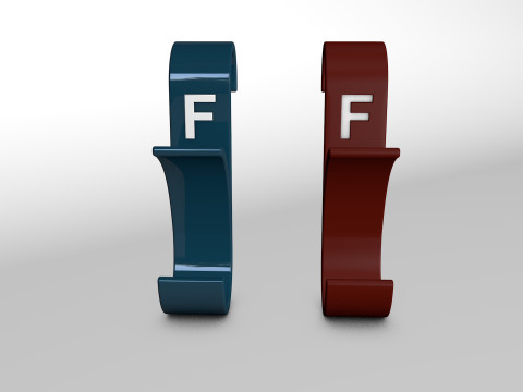 Hanger Bathroom 3D print model letter F 3D print model 3D Принт Модель