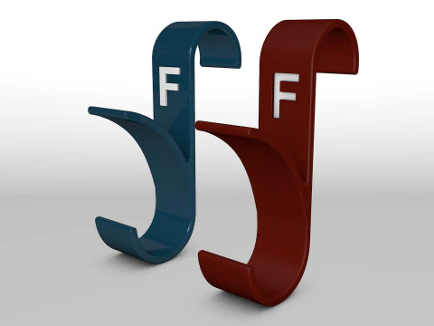Hanger Bathroom 3D print model letter F 3D print model 3D Print Model