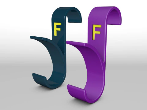 Hanger Bathroom 3D print model letter F 3D print model 3D Print Model
