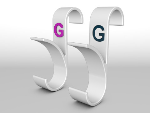 Hanger Bathroom 3D print model letter G 3D print model 3D Принт Модель